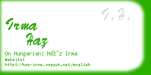 irma haz business card